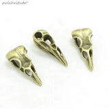 15pcs 3D Skull Birdhead Charms Vintage Metal Zinc Alloy Pendant Charms