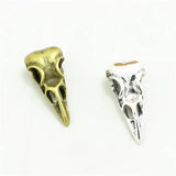15pcs 3D Skull Birdhead Charms Vintage Metal Zinc Alloy Pendant Charms