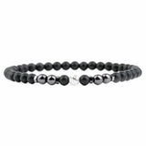 15pcs 6mm Matted Bead Bracelet Hematite Tiger's Eye Stone Elasticity Bracelet
