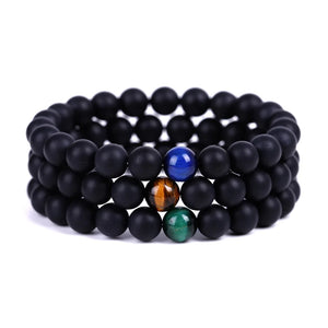 8mm Tiger Eye Stone Beads Bangles Bracelets Yoga Jewelry