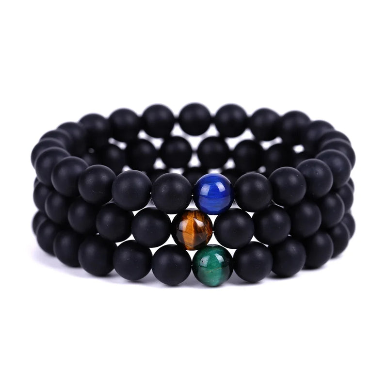 8mm Tiger Eye Stone Beads Bangles Bracelets Yoga Jewelry