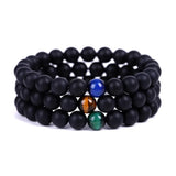 8mm Tiger Eye Stone Beads Bangles Bracelets Yoga Jewelry
