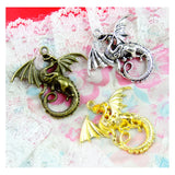15pcs Dragon Charms Pendant for DIY Jewelry Making Findings