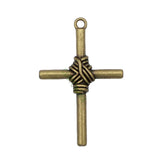 15pcs Antique Bronze Large Cross Charms 49x32mm