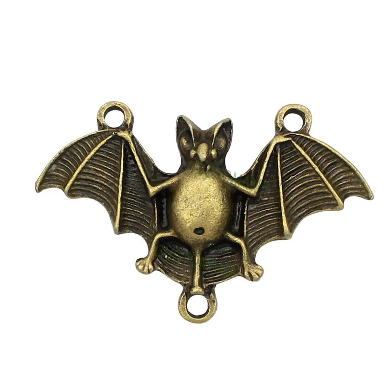 15pcs Antique Bronze Bat Charms Pendant 47x30mm