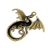 15pcs Antique Bronze Fly Dragon Charms Pendant 46x43mm