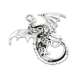15pcs Tibetan Silver Plated Dragon Charms Pendant