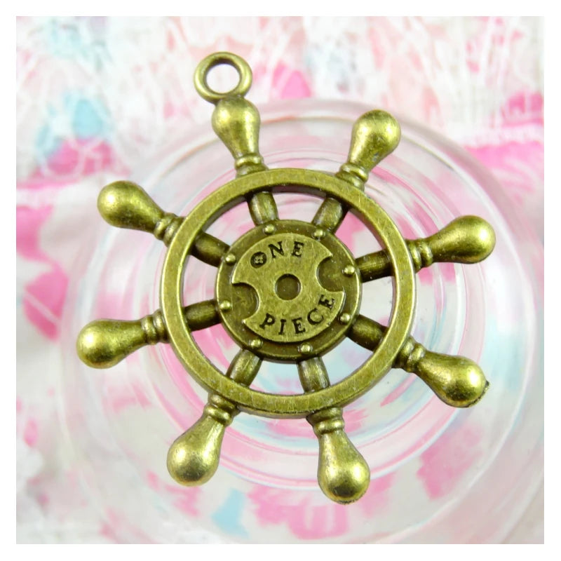 15pcs Rudder Charms Vintage Bronze Pendant DIY For Bracelet Necklace
