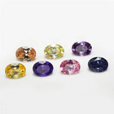 15pcs Oval CZ Stones 4x6~10x12mm Loose Cubic Zirconia Synthetic Gems