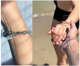 Crystal Ocean Bracelet Glass Bead Waterproof Braid Beach Jewelry
