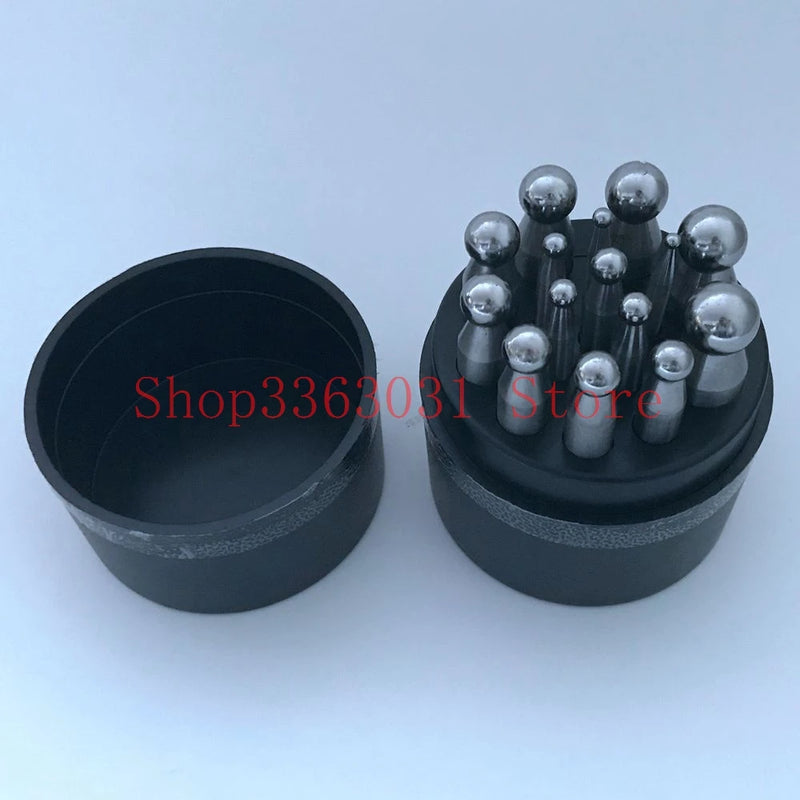 15pcs Doming Punch and Dapping Block Set for Jewelry Making
