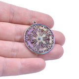 15pcs Geometric Charm Rainbow Triangle Round Pendants DIY Components