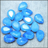 15pcs Glass Cabochons Opal 10x14mm Teardrop Shape DIY Jewelry Fittings
