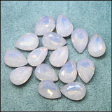 15pcs Glass Cabochons Opal 10x14mm Teardrop Shape DIY Jewelry Fittings
