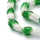15pcs Chinese Cabbage Lampwork Beads for DIY Jewelry Making