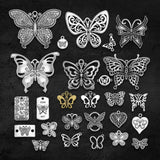 15pcs Antique Silver Butterfly Charms Insect Pendants DIY Jewelry Making