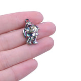 15pcs Rainbow Santa Claus Hat & Beard Charms for DIY Jewelry