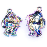 15pcs Rainbow Santa Claus Hat & Beard Charms for DIY Jewelry