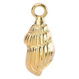 15pcs Rainbow Conch Shells Stainless Steel Pendant DIY Jewelry Making