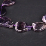 15pcs Natural Dark Amethysts Heart Shape Slab Loose Beads