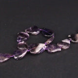 15pcs Natural Dark Amethysts Heart Shape Slab Loose Beads