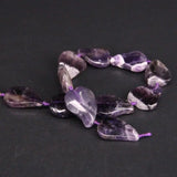 15pcs Natural Dark Amethysts Heart Shape Slab Loose Beads