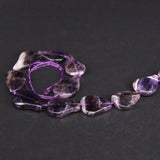 15pcs Natural Dark Amethysts Heart Shape Slab Loose Beads