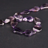 15pcs Natural Dark Amethysts Heart Shape Slab Loose Beads