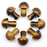 15pcs Agates Amethyst Mushroom Pendant with Quartz Crystal Beads