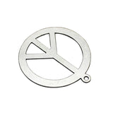 15pcs Peace Sign Charms Antique Tibetan Silver 2 Sided Large Pendant 44x40mm