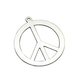 15pcs Peace Sign Charms Antique Tibetan Silver 2 Sided Large Pendant 44x40mm