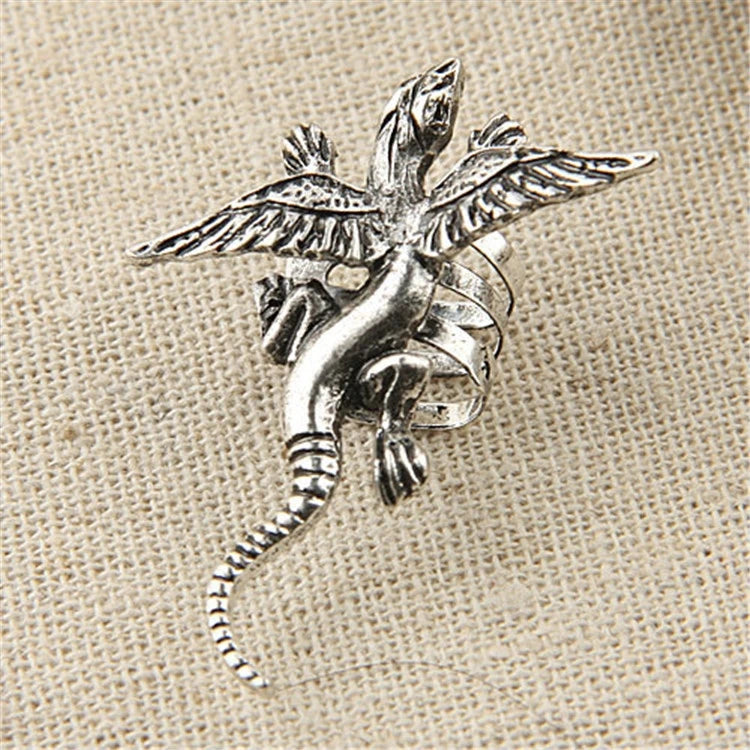 Punk Dragon Wing Clip Earring Ear Cuff for Man Woman Vintage Metal Punk Animal