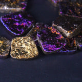15pcs Purple Titanium Aventurine Trapezoid Slab Beads for Jewelry Making
