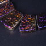 15pcs Purple Titanium Aventurine Trapezoid Slab Beads for Jewelry Making