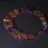 15pcs Purple Titanium Aventurine Trapezoid Slab Beads for Jewelry Making