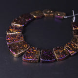 15pcs Purple Titanium Aventurine Trapezoid Slab Beads for Jewelry Making