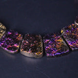 15pcs Purple Titanium Aventurine Trapezoid Slab Beads for Jewelry Making