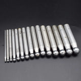 15pcs Steel Dapping Punches Metalworking Forming Chasing Tools