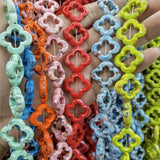 15pcs 21x20mm Flower Ceramic Beads Jewelry Making Spacer DIY Accessories