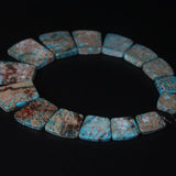 15pcs Brown Ocean Sediment Jaspers Trapezoid Slab Beads