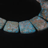 15pcs Brown Ocean Sediment Jaspers Trapezoid Slab Beads