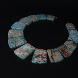 15pcs Brown Ocean Sediment Jaspers Trapezoid Slab Beads