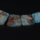 15pcs Brown Ocean Sediment Jaspers Trapezoid Slab Beads