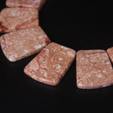 15pcs Brown Ocean Sediment Jaspers Trapezoid Slab Beads for Necklaces