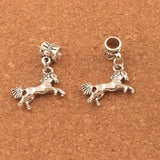 15pcs Running Horse Charm Beads for Bracelets DIY Jewelry B052 19x33.5mm