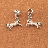 15pcs Running Horse Charm Beads for Bracelets DIY Jewelry B052 19x33.5mm