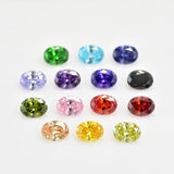 15pcs/lot 1pcs each colour 3x5mm~10x12mm Oval CZ Stone AAAAA Gems
