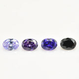 15pcs/lot 1pcs each colour 3x5mm~10x12mm Oval CZ Stone AAAAA Gems