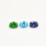 15pcs/lot 1pcs each colour 3x5mm~10x12mm Oval CZ Stone AAAAA Gems