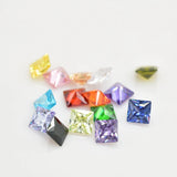 15pcs/lot Square CZ Stones 3x5mm~10x12mm Bright AAAAA Gems